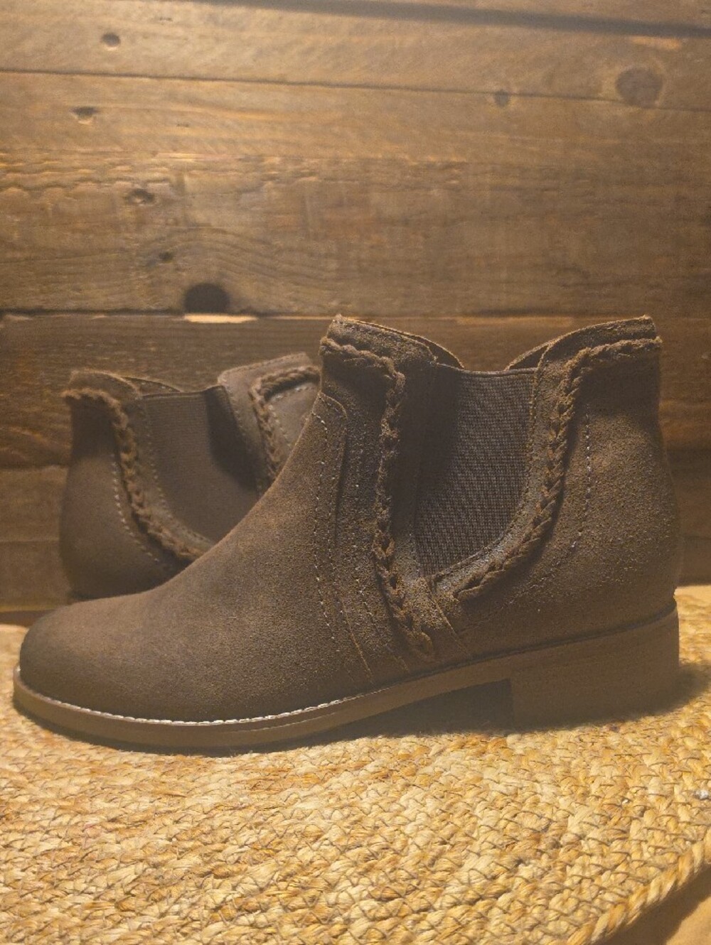 Earth Ankle Suede Slip-On Boots - Picture 2 of 10